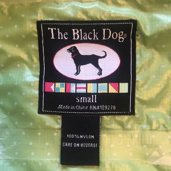 The Black Dog lime green rain jacket - Picture 5 of 9